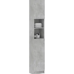 Meubelsets*vidaXL Badkamerkast 32x25,5x190 cm bewerkt hout Betongrijs