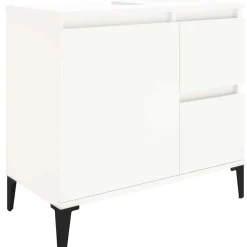 Kasten & Opbergmeubelen*vidaXL Badkamerkast 65x33x60 cm bewerkt hout Wit