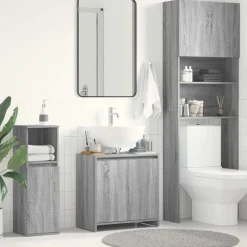 Badkamerkast 60x33x61 cm bewerkt hout eikenkleurig>vidaXL Clearance