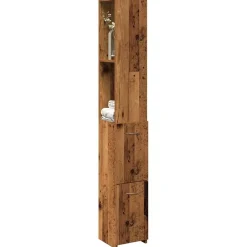Meubelsets*vidaXL Badkamerkast 25x25x170 cm bewerkt hout kleurig Oud hout
