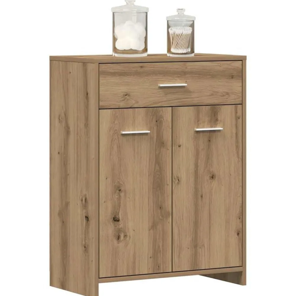 Badkamerkast 60x33x80 cm bewerkt hout>vidaXL Outlet