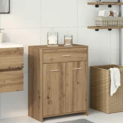 Badkamerkast 60x33x80 cm bewerkt hout><noscript><img width=