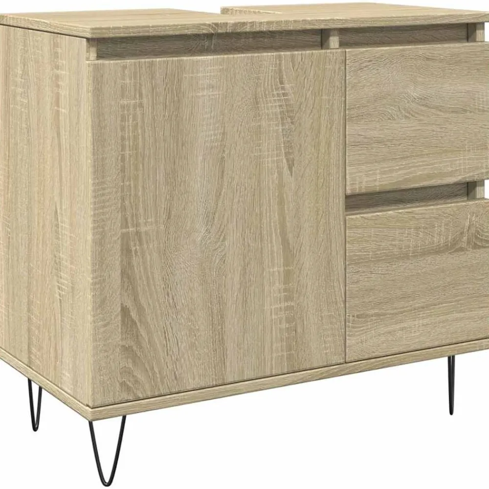 Badkamerkast 65x33x60 cm bewerkt hout kleurig>vidaXL Hot