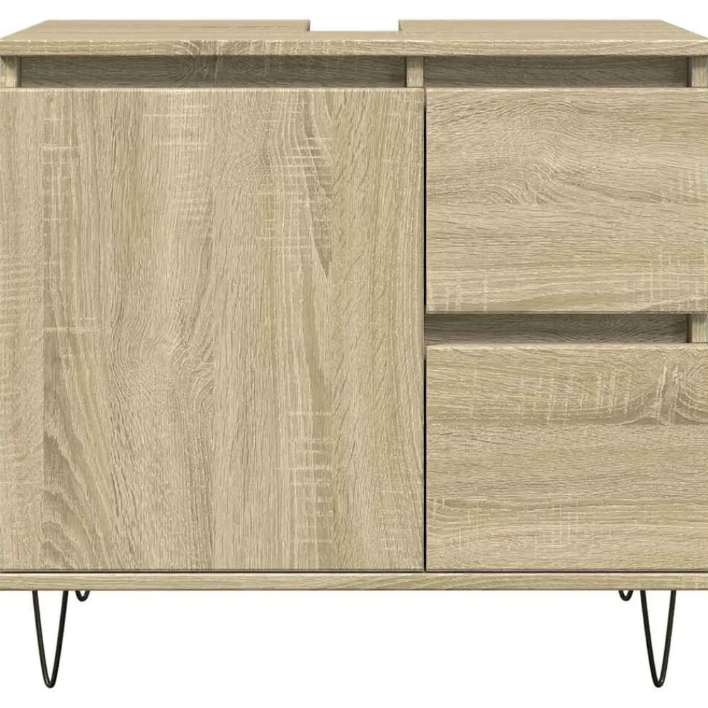 Badkamerkast 65x33x60 cm bewerkt hout kleurig>vidaXL Hot