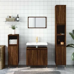 Badkamerkast 58x33x60 cm bewerkt hout>vidaXL Clearance