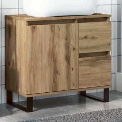 Badkamerkast 65x33x60 cm bewerkt hout>vidaXL Online