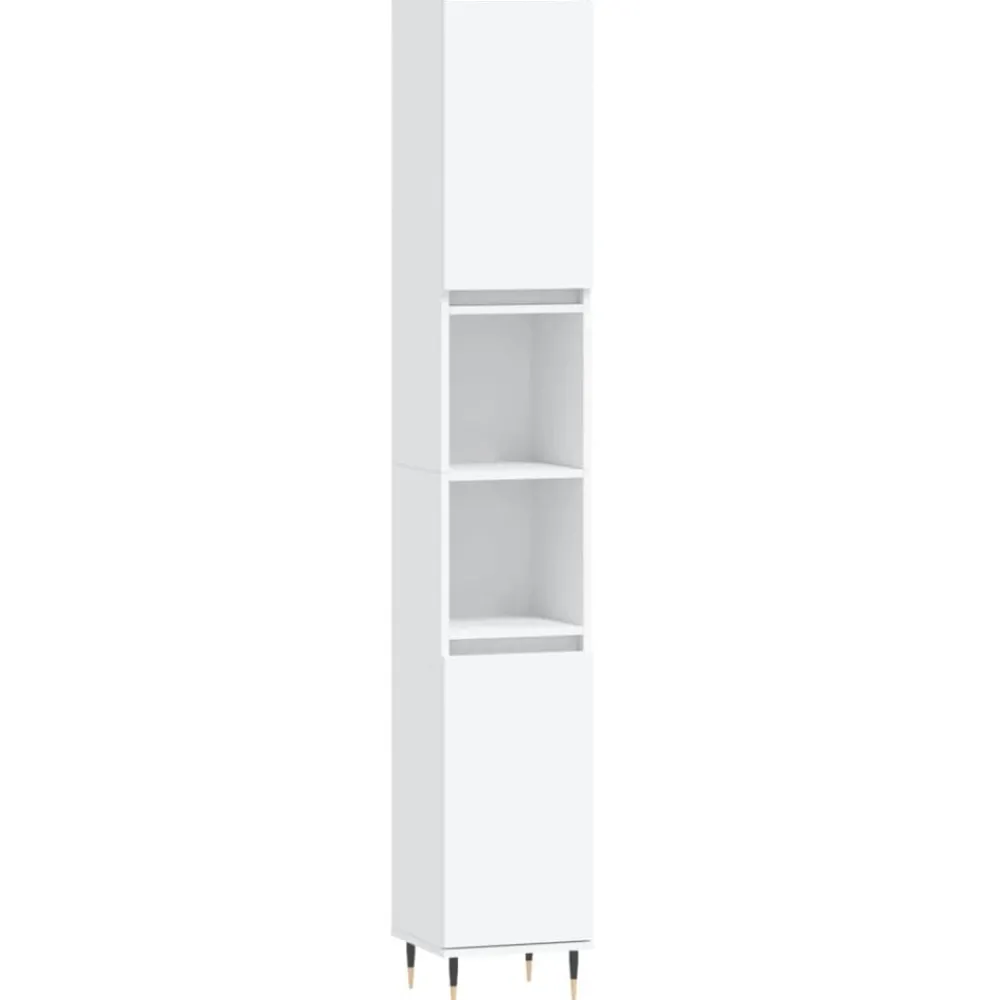 Badkamerkast 30x30x190 cm bewerkt hout>vidaXL Hot
