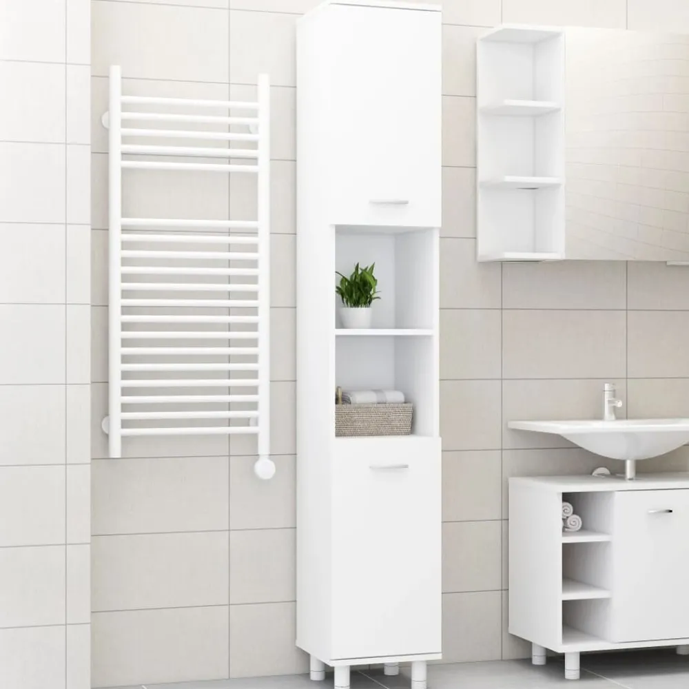 Meubelsets*vidaXL Badkamerkast 30x30x179 cm spaanplaat Wit