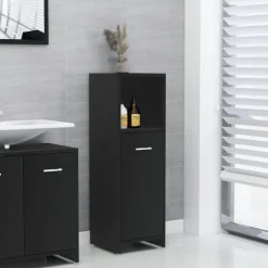 Badkamerkast 30x30x95 cm bewerkt hout>vidaXL Outlet