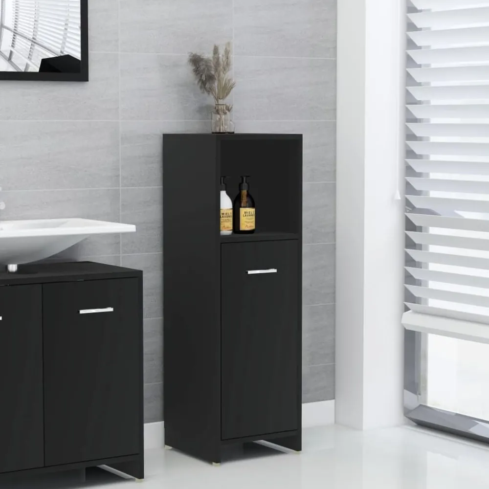 Badkamerkast 30x30x95 cm bewerkt hout>vidaXL Outlet