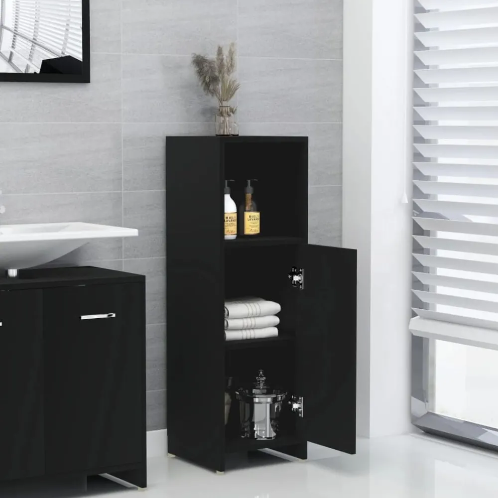 Badkamerkast 30x30x95 cm bewerkt hout>vidaXL Outlet