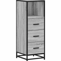 Meubelsets*vidaXL Badkamerkast 35x37,5x100cm bewerkt hout eikenkleur Grijs sonoma