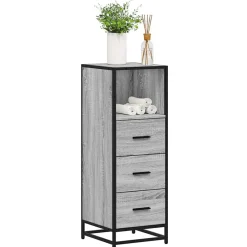 Meubelsets*vidaXL Badkamerkast 35x37,5x100cm bewerkt hout eikenkleur Grijs sonoma