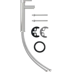 Sanitair & Loodgietersbenodigdheden*vidaXL Badkamermengkraan 12x30 cm kleurig Zilver