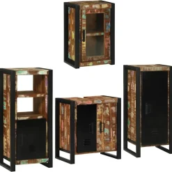 Meubelsets*vidaXL Badkamermeubelset 4 pcs Multikleur Massief gerecycled hout