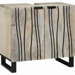 Meubelsets*vidaXL Badkamermeubelset met lade 4 pcs Bewerkt hout Walnoot bruin