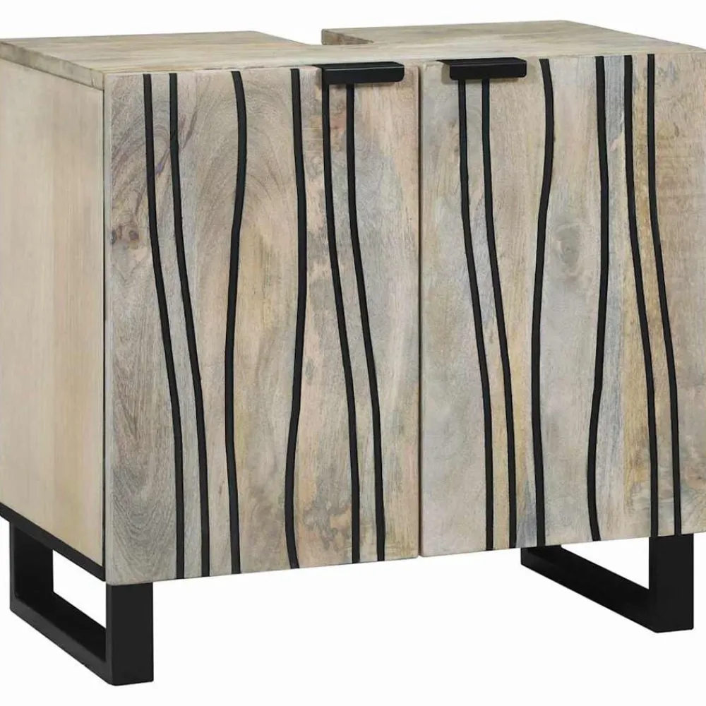 Meubelsets*vidaXL Badkamermeubelset met lade 4 pcs Bewerkt hout Walnoot bruin