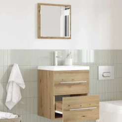 Badkamermeubelset met lade met opslag Bruin 41 x 38,5 x 48 cm>vidaXL Discount