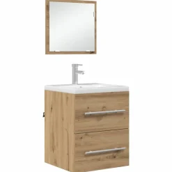 Badkamermeubelset met lade met opslag Bruin 41 x 38,5 x 48 cm><noscript><img width=