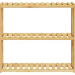 Badkamerrek 3-laags wandmontage 60x15x54 cm bamboe><noscript><img width=