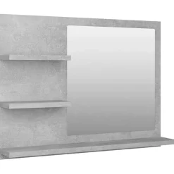Kasten & Opbergmeubelen*vidaXL Badkamerspiegel 60x10,5x45 cm bewerkt hout Betongrijs