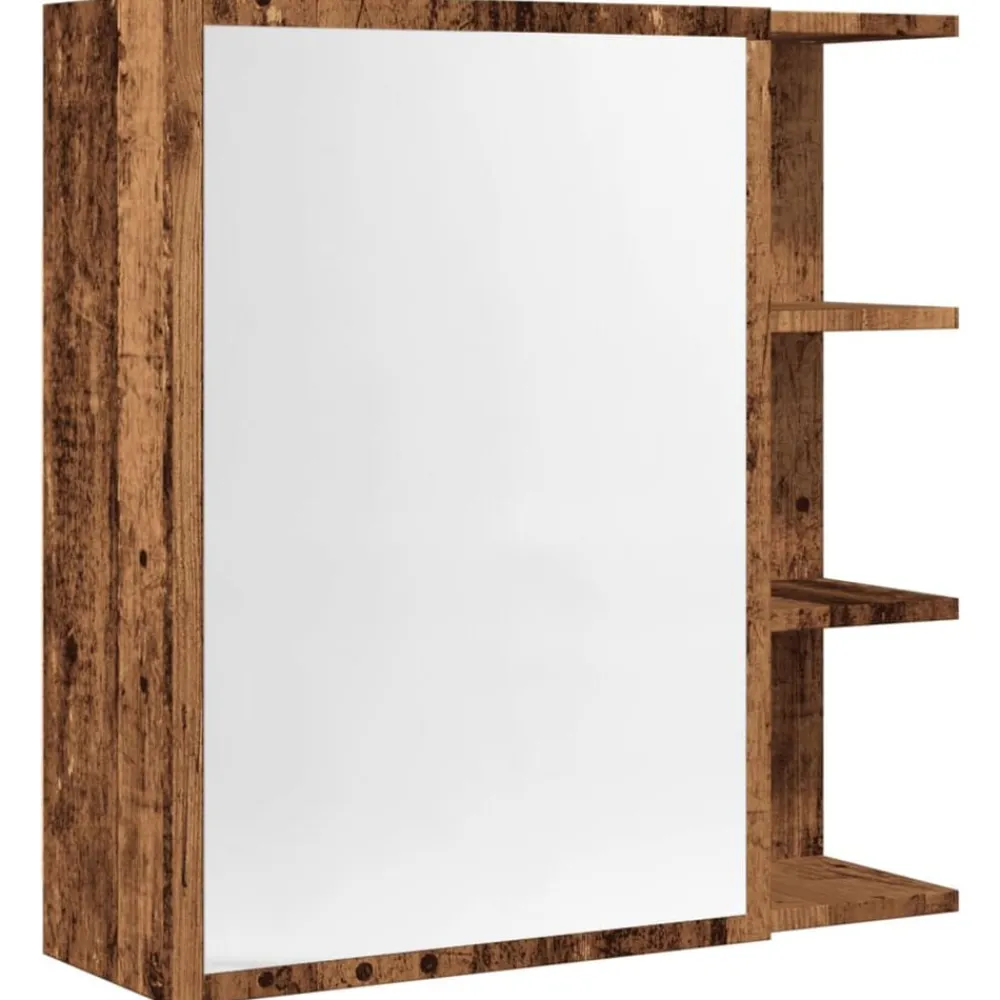 Badkamerspiegelkast 62,5x20,5x64cm bewerkt hout kleurig>vidaXL