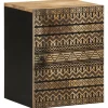 Meubelsets*vidaXL Badkamerwandkast 38x33,5x48 cm massief mangohout zwart