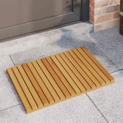 Badmat Effen Bruin 60 x 40 cm Hout><noscript><img width=