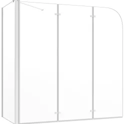Sanitair & Loodgietersbenodigdheden*vidaXL Badwand 120x69x130 cm gehard glas transparant