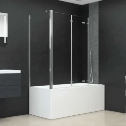 Sanitair & Loodgietersbenodigdheden*vidaXL Badwand 120x69x130 cm gehard glas transparant