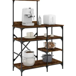 Bakkersrek 90x40x132 cm bewerkt hout en metaal>vidaXL Online