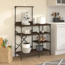 Bakkersrek 90x40x132 cm bewerkt hout en metaal><noscript><img width=