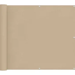 Tuin & Gazon*vidaXL Balkon Scherm PU gecoat oxford alu Beige