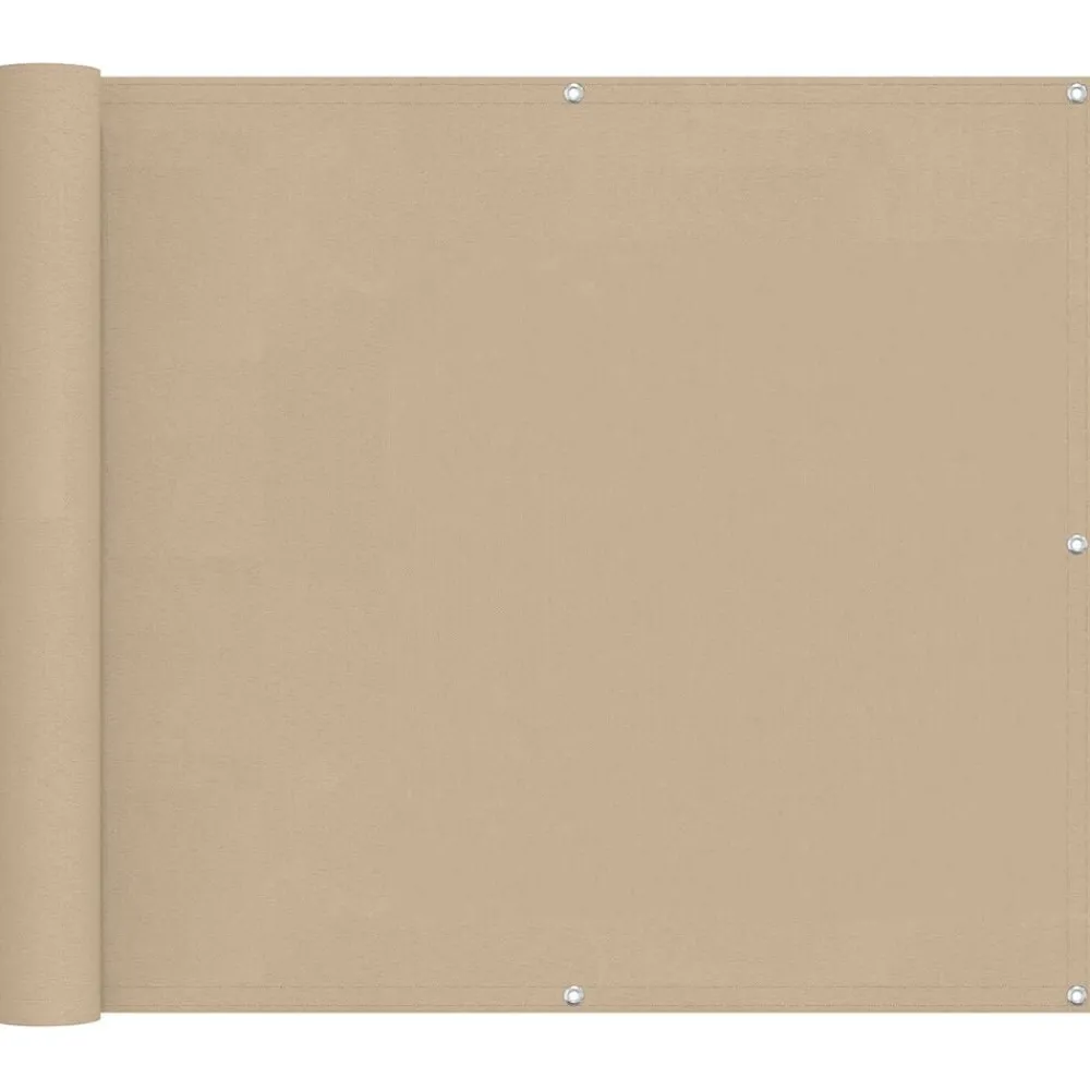 Tuin & Gazon*vidaXL Balkon Scherm PU gecoat oxford alu Beige