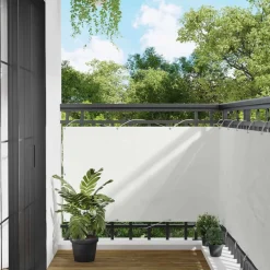 Tuin & Gazon*vidaXL Balkon Scherm 100 x 500 cm Oxford Stof Wit