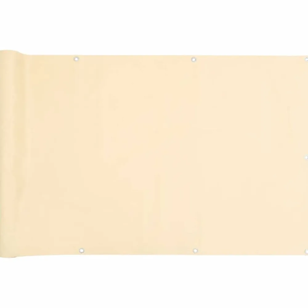 Balkonscherm 300x75 cm PVC crèmekleurig>vidaXL Sale