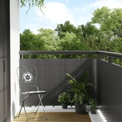 Balkonscherm 300x80 cm poly rattan kleurig>vidaXL Best