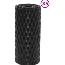 Balkonschermen 5 st 255x19 cm poly rattan><noscript><img width=