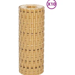 Balkonschermen 10 st 255x19 cm poly rattan><noscript><img width=