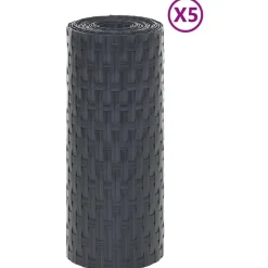Balkonschermen 5 st 255x19 cm poly rattan kleurig><noscript><img width=