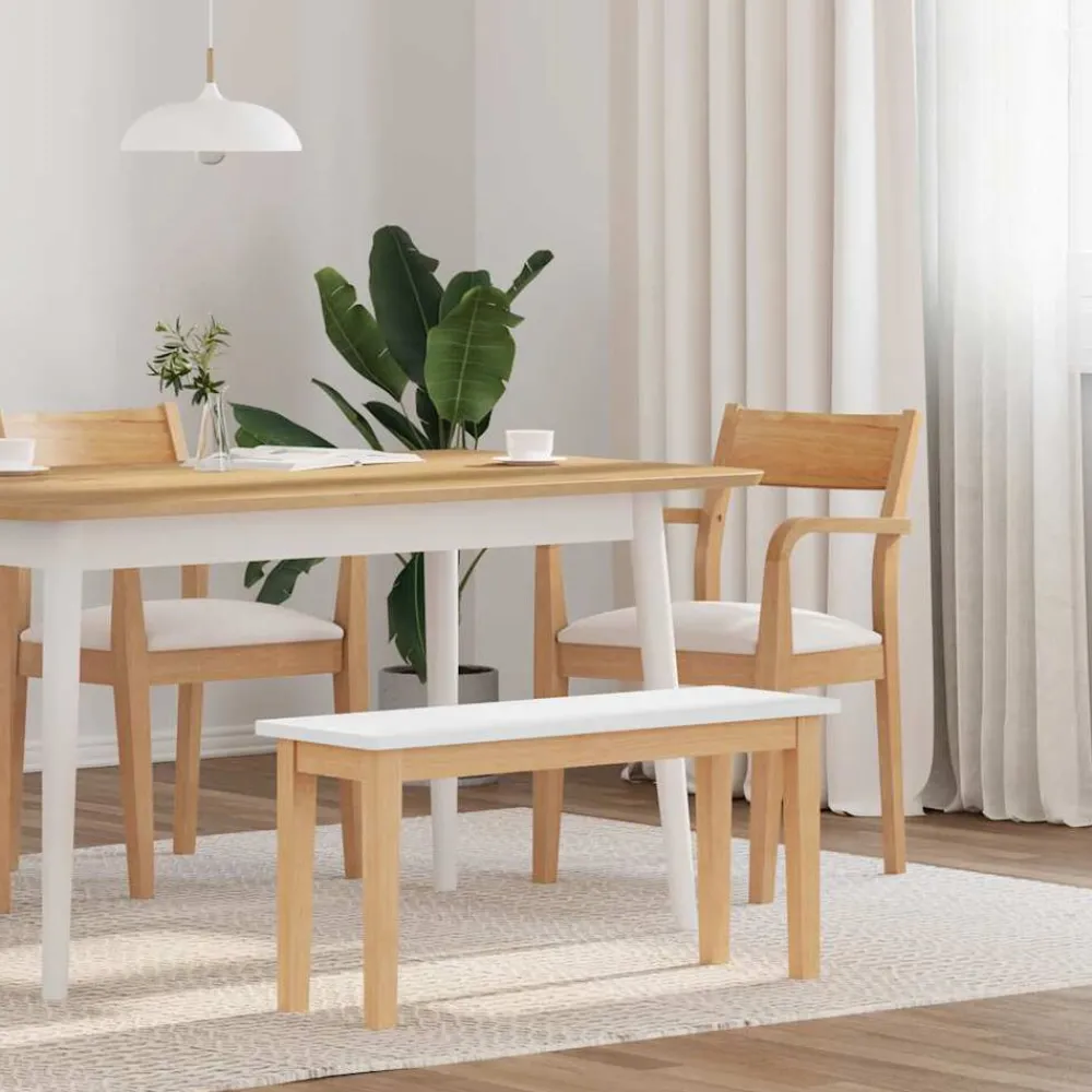Bank 90 cm massief hout rubber>vidaXL Best