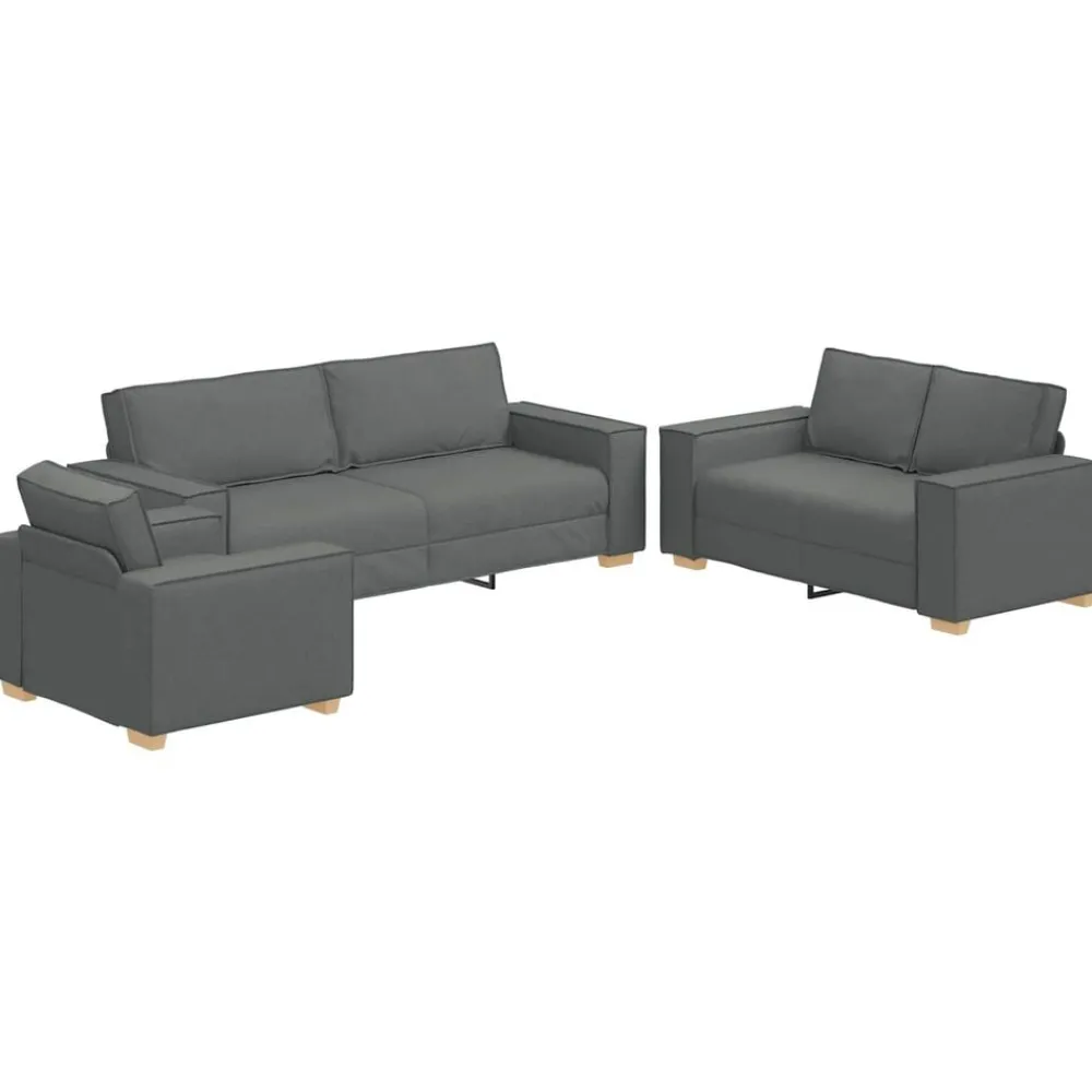 Bank 3 pcs 220 x 80 x 84 cm Linnen-mix stof>vidaXL Clearance