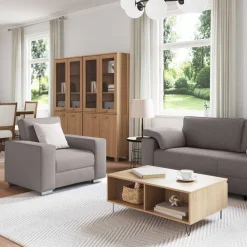 Bank 3 pcs 219 x 80 x 82 cm Linnen-mix stof><noscript><img width=