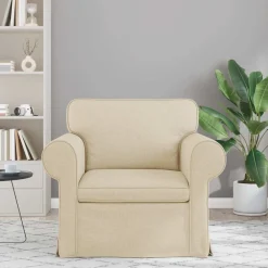 Bank Crème 95 x 82 x 80 cm Stof><noscript><img width=