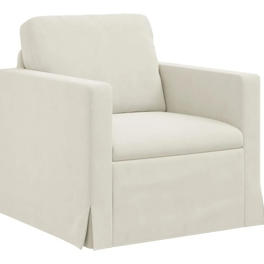 Banken*vidaXL Bank Crème 78 x 78 x 80 cm Fluweel Crème