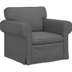 Banken*vidaXL Bank 95 x 82 x 80 cm Stof Donkergrijs