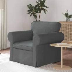 Banken*vidaXL Bank 95 x 82 x 80 cm Stof Donkergrijs