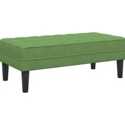 Bankjes*vidaXL Bank met kussen 113 x 57 x 39 cm Fluweel Lichtgroen