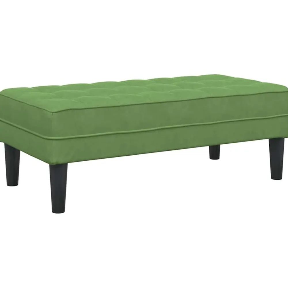 Bankjes*vidaXL Bank met kussen 113 x 57 x 39 cm Fluweel Lichtgroen
