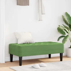 Bankjes*vidaXL Bank met kussen 113 x 57 x 39 cm Fluweel Lichtgroen